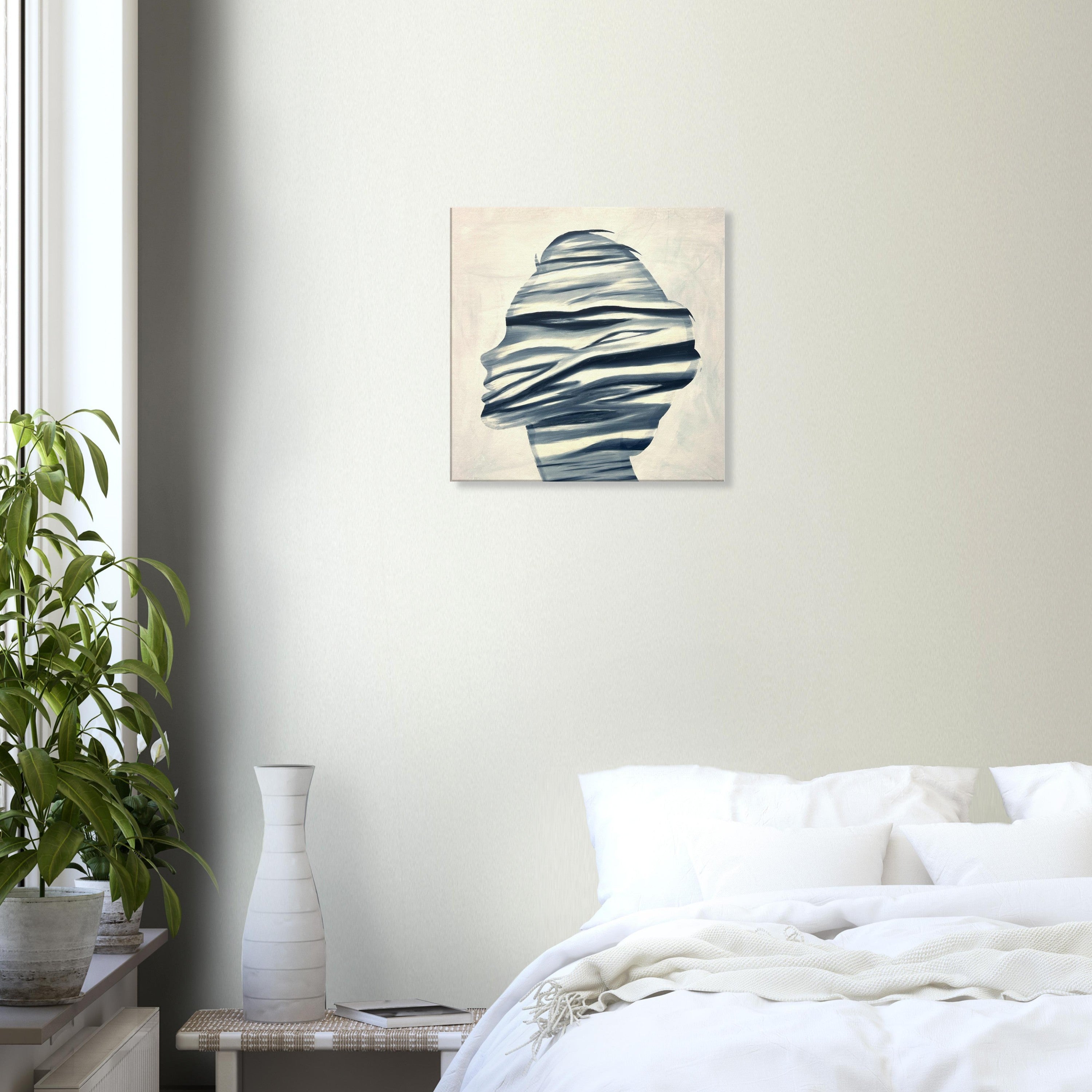 Face Silhouette Print on Canvas