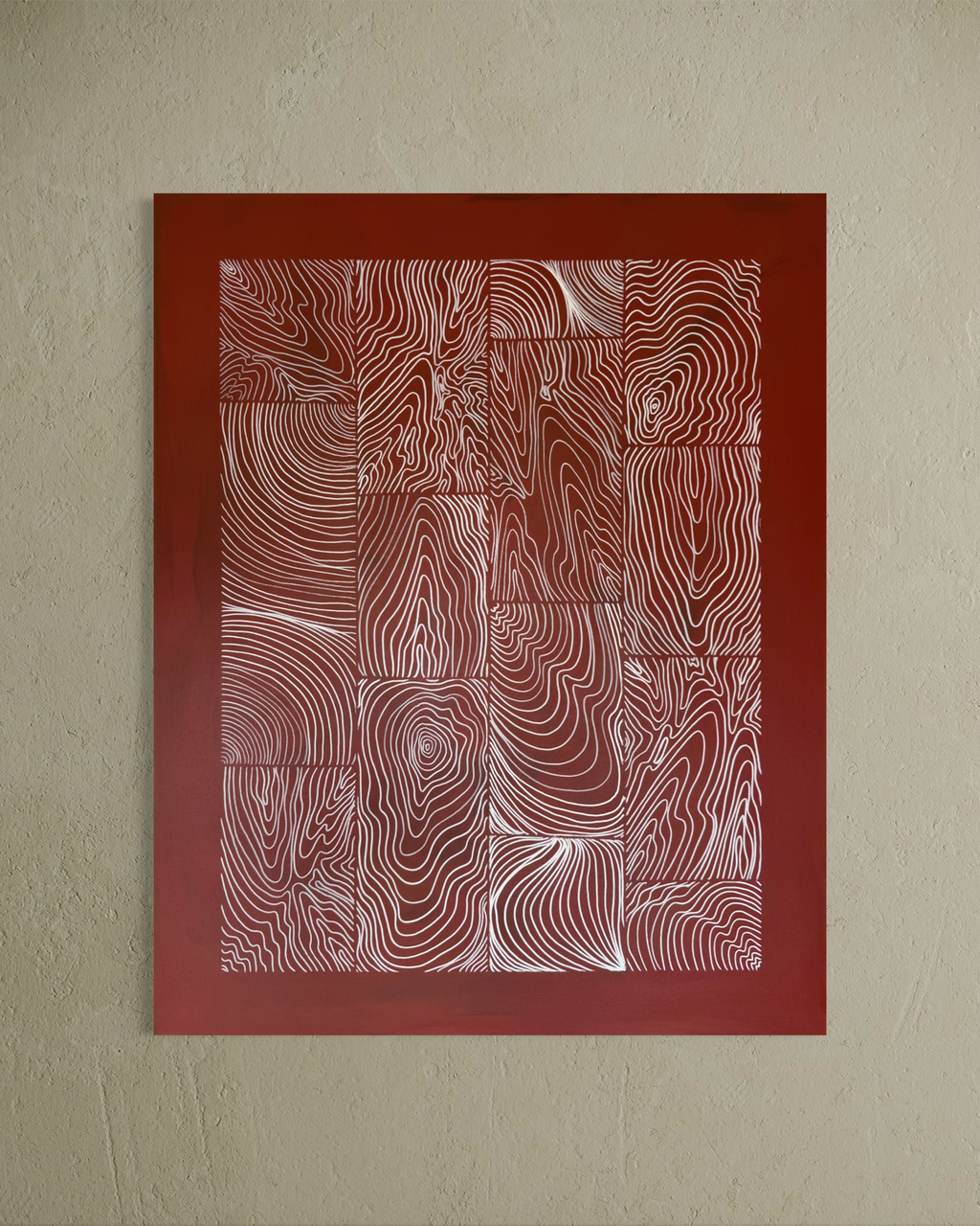 Earthbound Clay & Wood 100x80 cm ( free shipping )