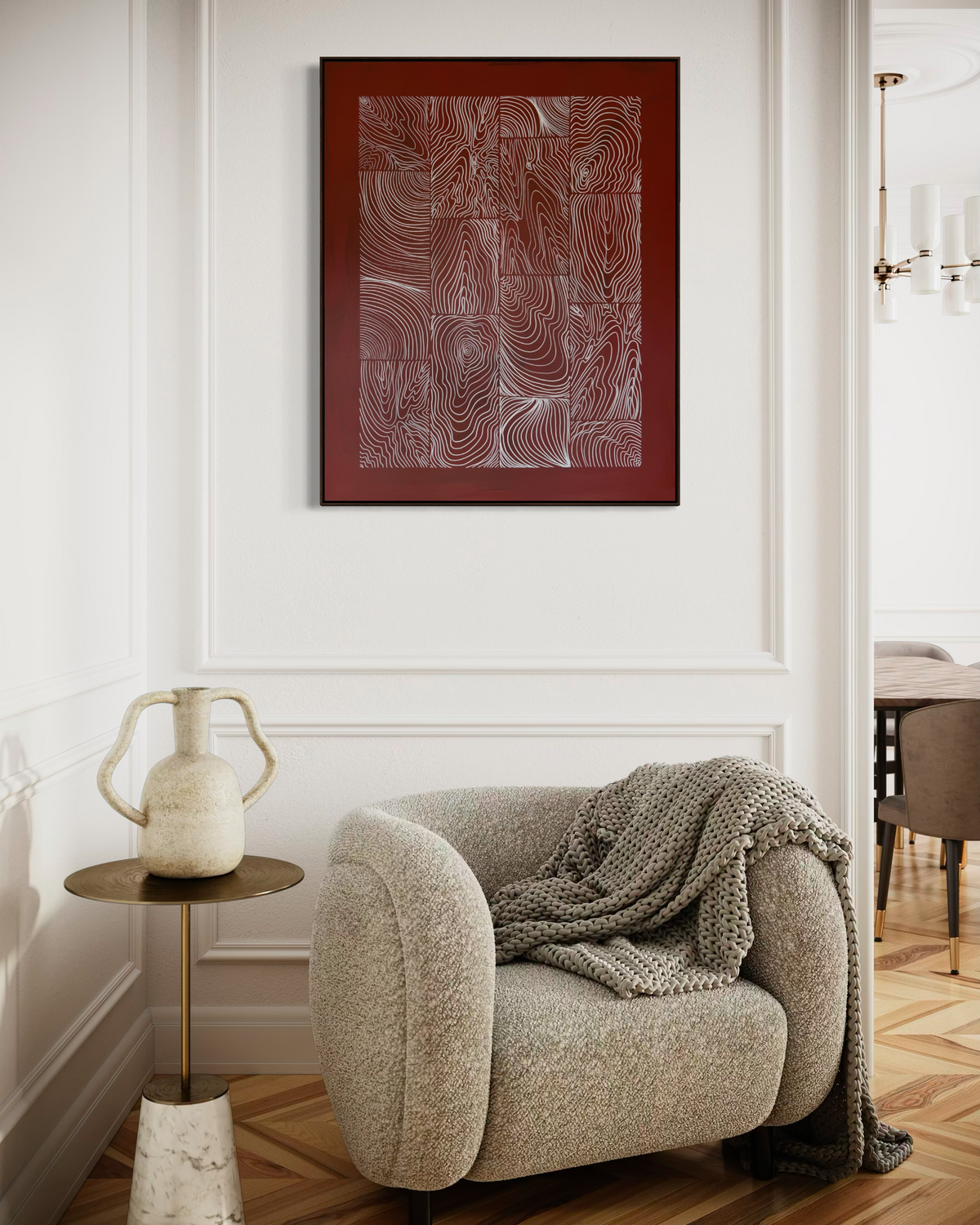 Earthbound Clay & Wood 100x80 cm ( free shipping )