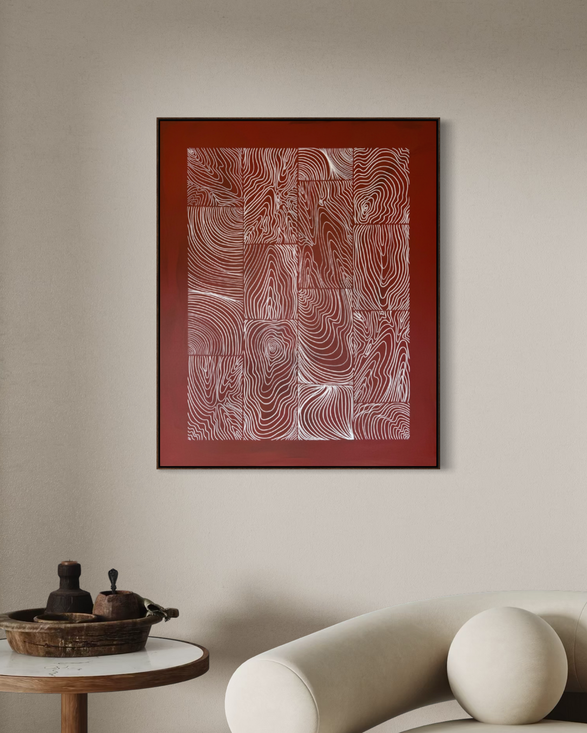 Earthbound Clay & Wood 100x80 cm ( free shipping )