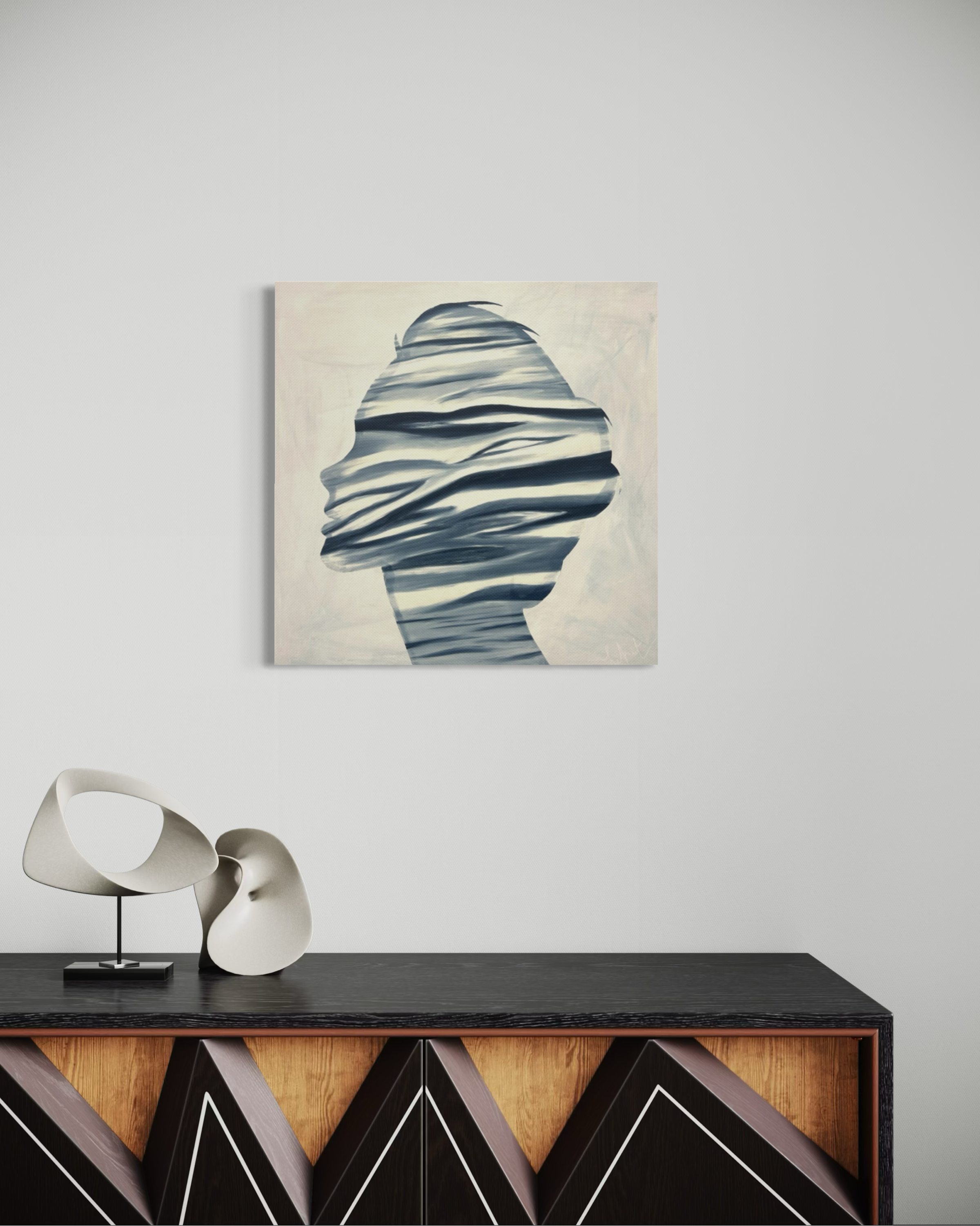 Face Silhouette Print on Canvas