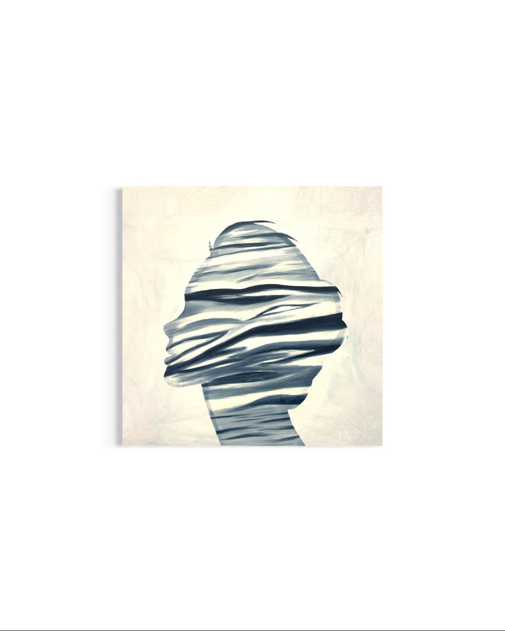 Indigo Face Silhouette 60x60cm ( free shipping )