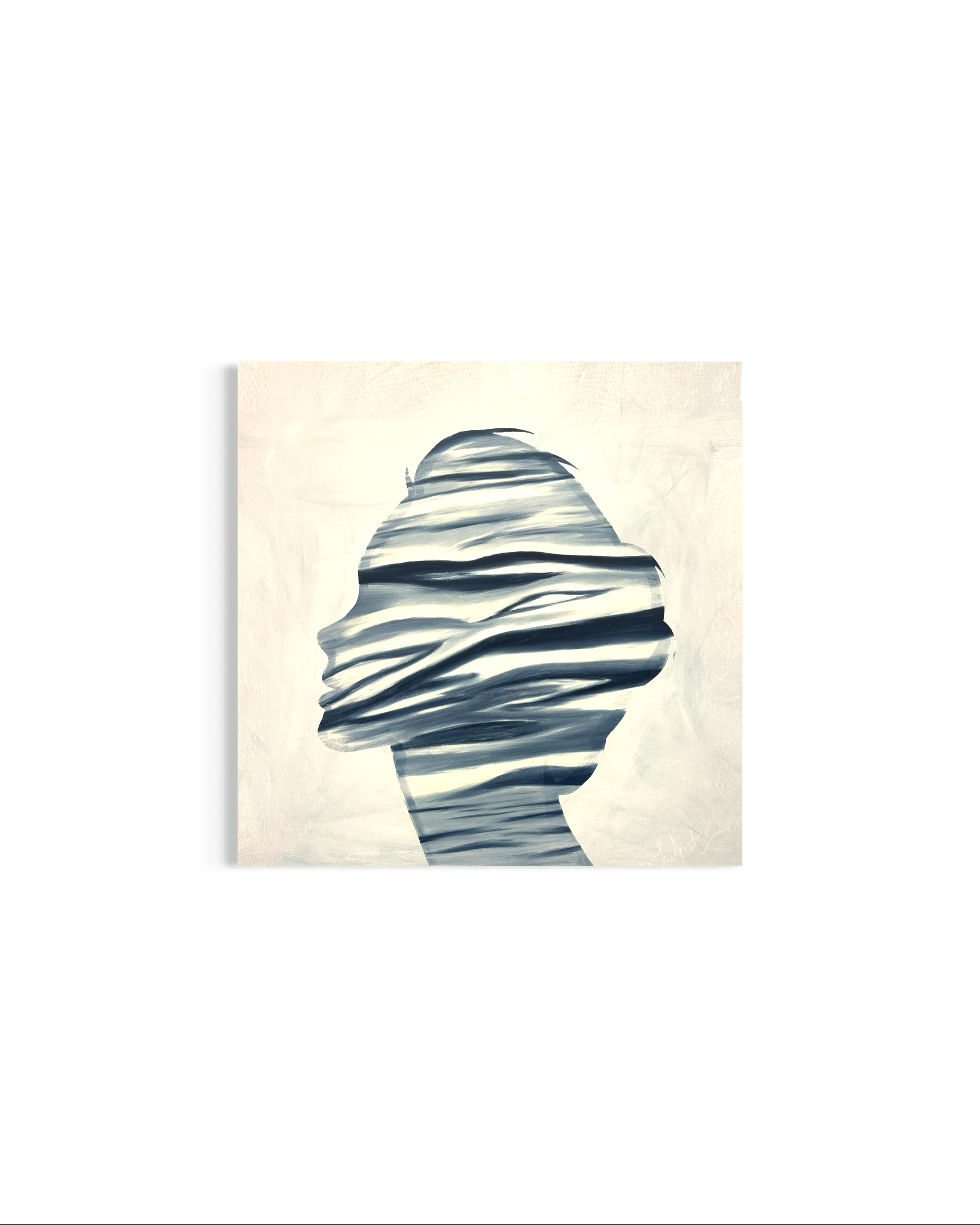 Indigo Face Silhouette 60x60cm ( free shipping )