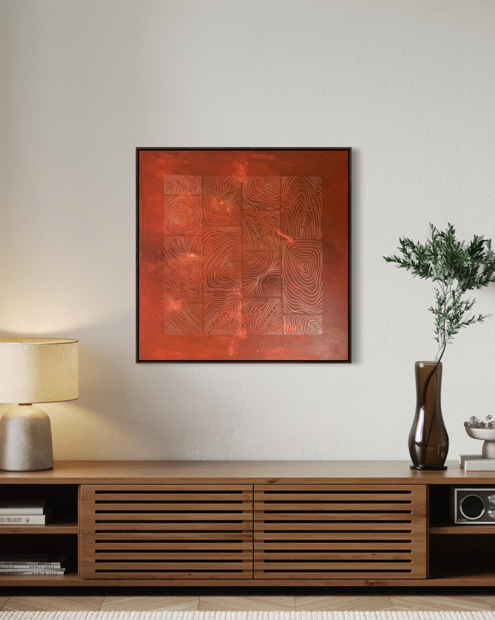 Earthbound Clay & Copper 80x80 cm ( free shipping )