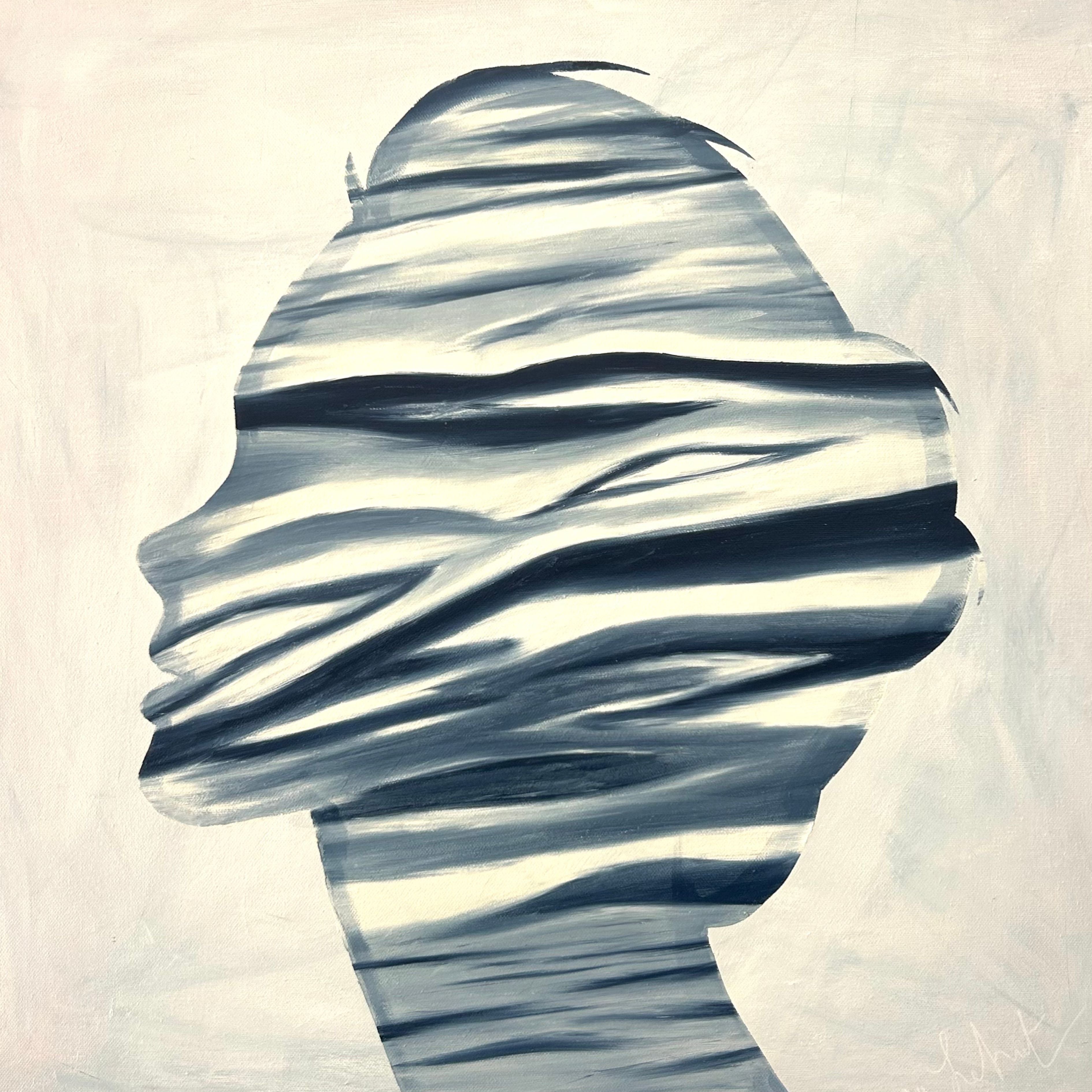 Indigo Face Silhouette 60x60cm ( free shipping )