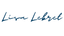 Signature-style text 'Lisa Lebret' in blue on a white background