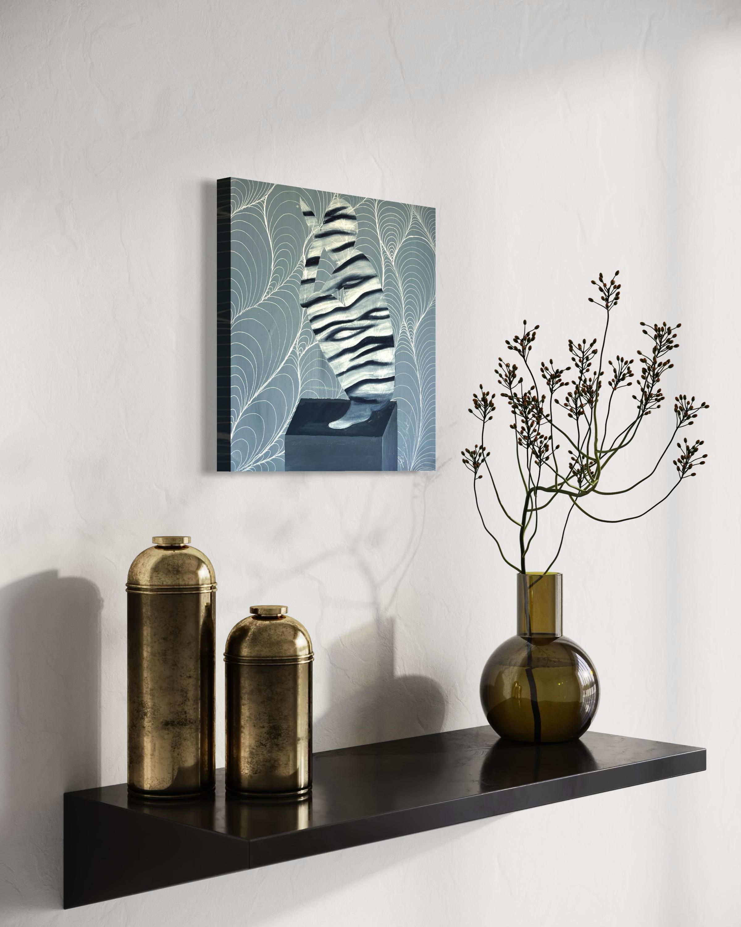 Indigo Silhouette Square 40x40cm ( free shipping )