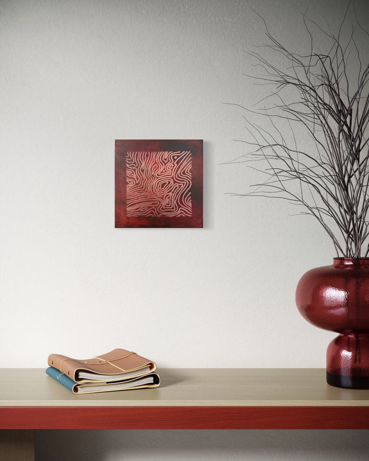 Earthbound Coral 20x20 cm ( free shipping )