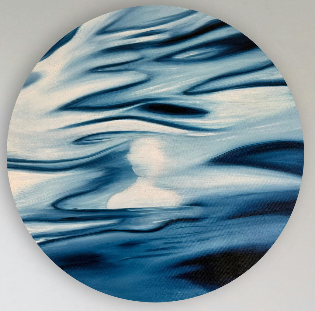 Ocean shadow round canvas 40cm ( free shipping )